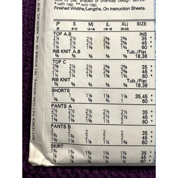 Butterick 5602 pattern sweatshirt oversized shorts skirt pants size Large - Picture 6 of 8